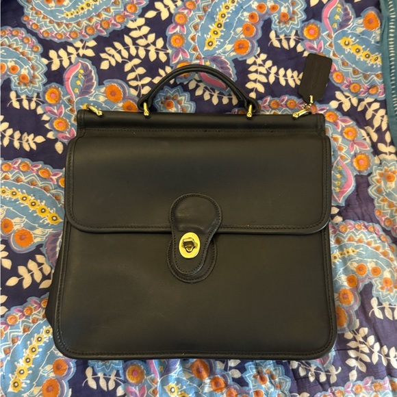 Coach Black Leather Satchel - Picture 1 of 15